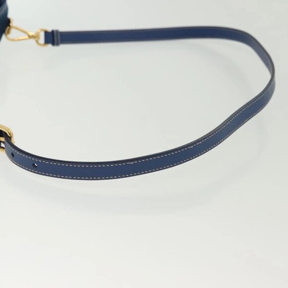 PRADA Hand Bag Nylon 2way Blue Gold Auth 138847 - Picture 9 of 16